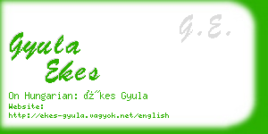 gyula ekes business card